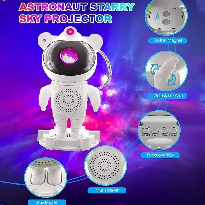 Astronaut Star Galaxy Projector – Space Night Light