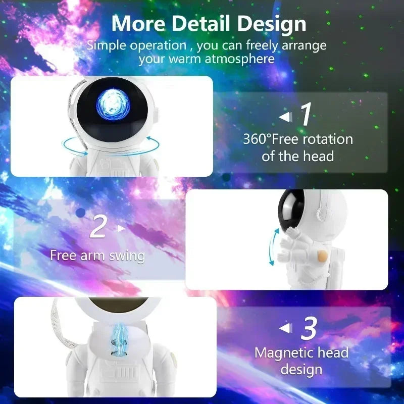 Astronaut Star Galaxy Projector – Space Night Light