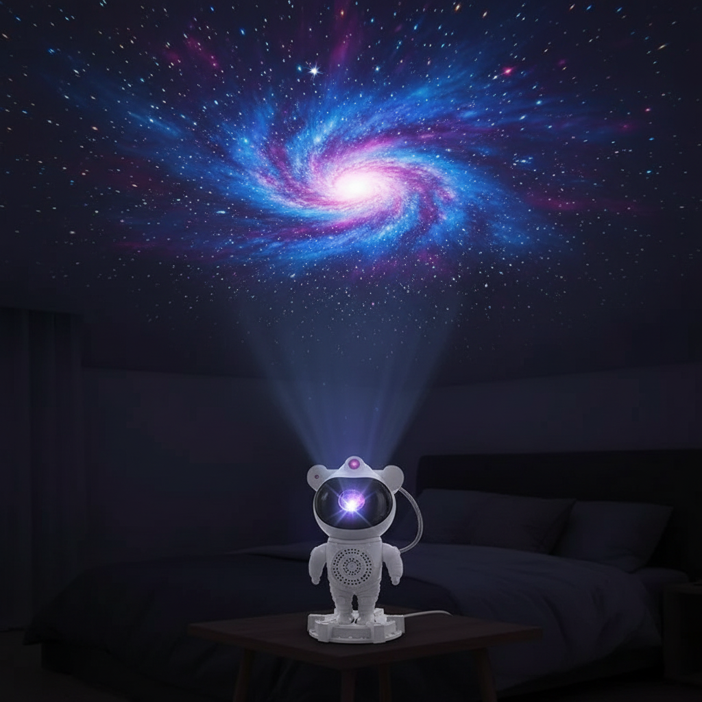 Astronaut Star Galaxy Projector – Premium Photo